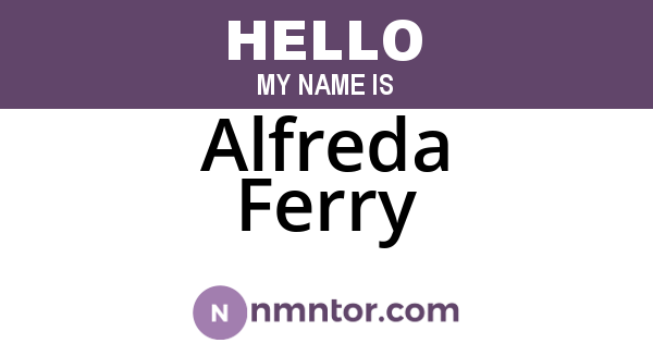Alfreda Ferry