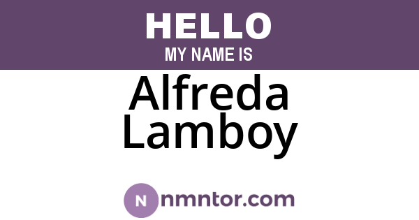 Alfreda Lamboy