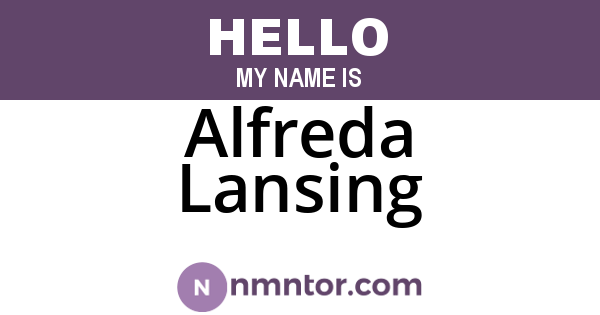Alfreda Lansing