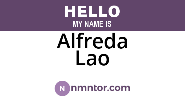Alfreda Lao