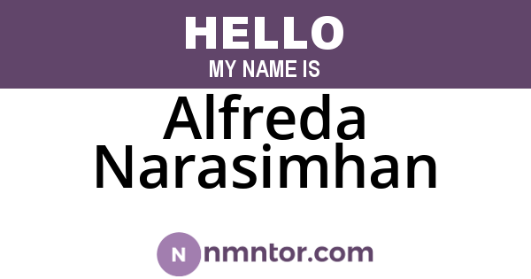 Alfreda Narasimhan