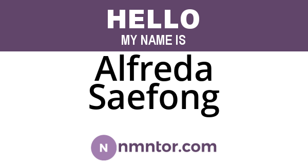 Alfreda Saefong