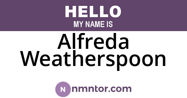 Alfreda Weatherspoon
