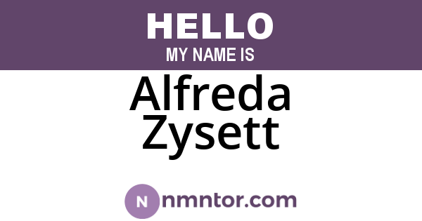 Alfreda Zysett
