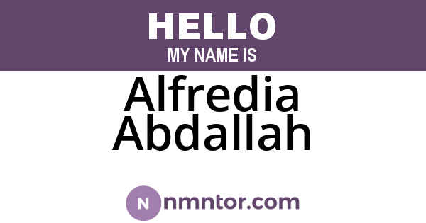Alfredia Abdallah