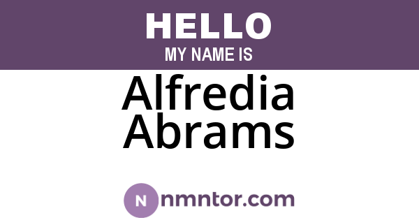 Alfredia Abrams