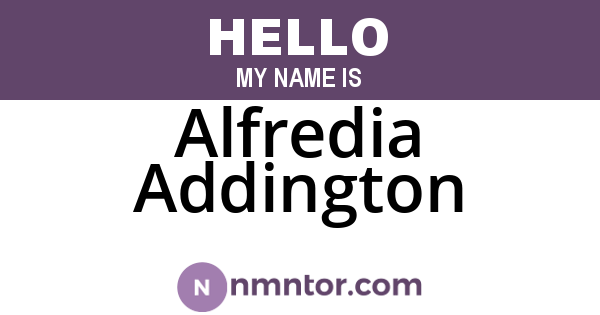 Alfredia Addington
