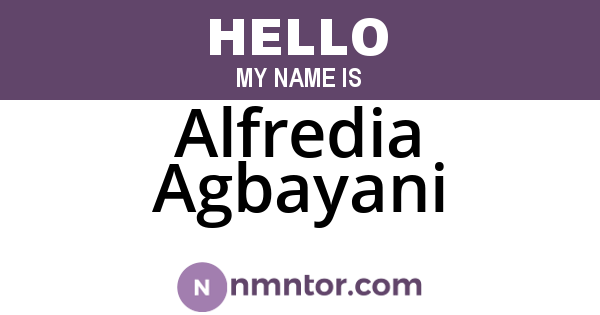 Alfredia Agbayani