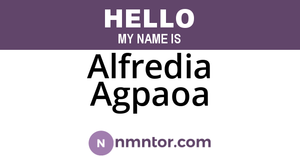 Alfredia Agpaoa
