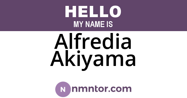 Alfredia Akiyama