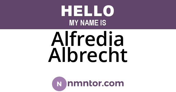 Alfredia Albrecht