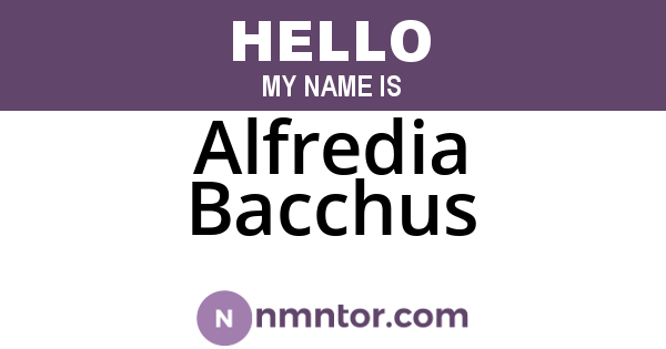 Alfredia Bacchus