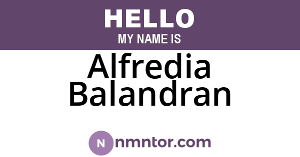 Alfredia Balandran