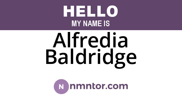 Alfredia Baldridge