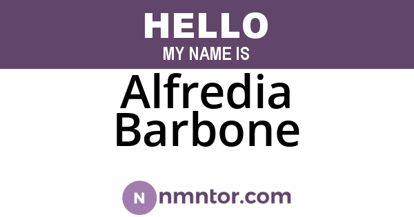 Alfredia Barbone
