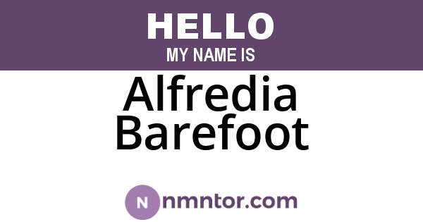 Alfredia Barefoot