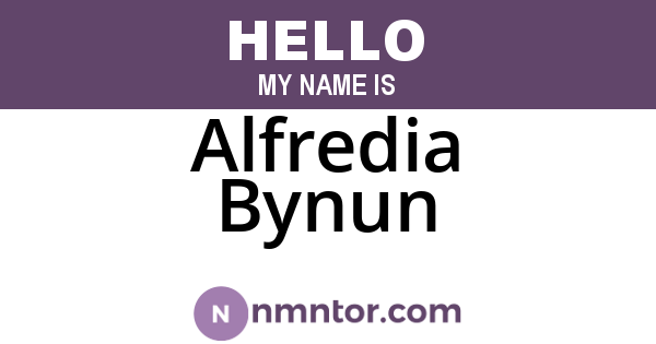Alfredia Bynun