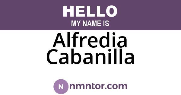 Alfredia Cabanilla