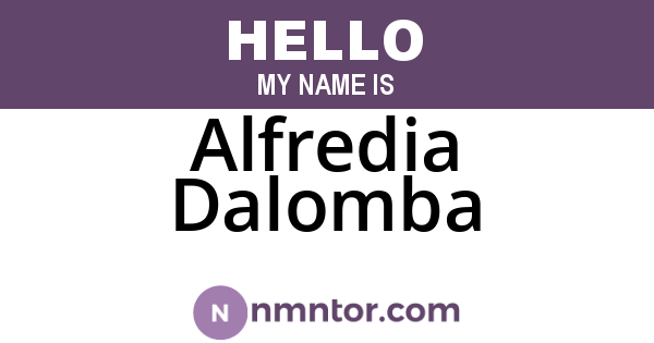 Alfredia Dalomba