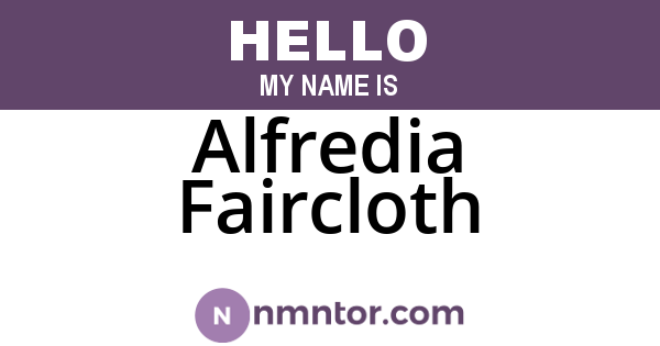 Alfredia Faircloth