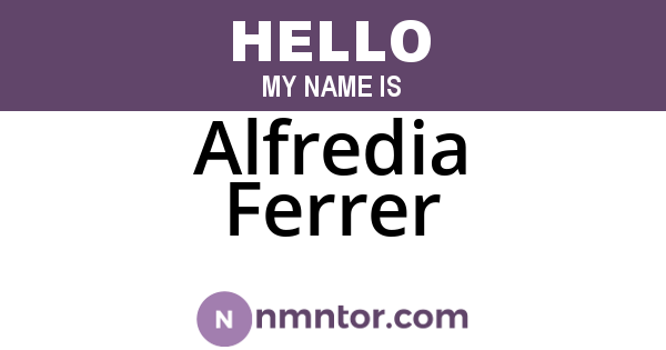 Alfredia Ferrer