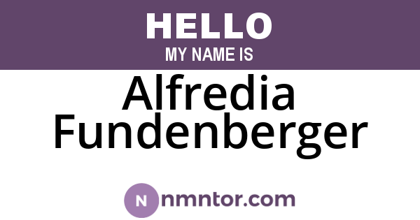Alfredia Fundenberger