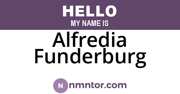 Alfredia Funderburg