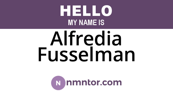 Alfredia Fusselman