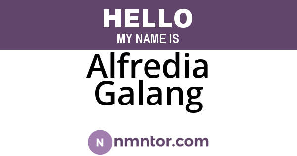 Alfredia Galang