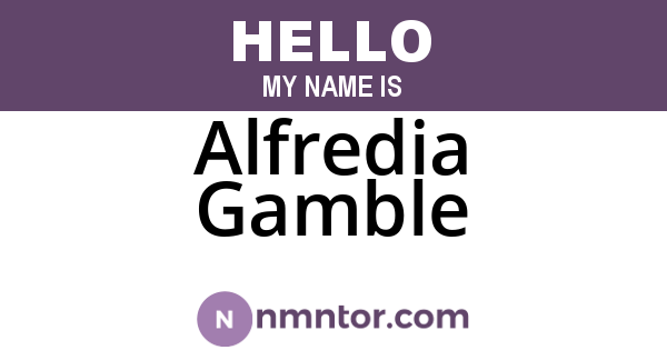 Alfredia Gamble
