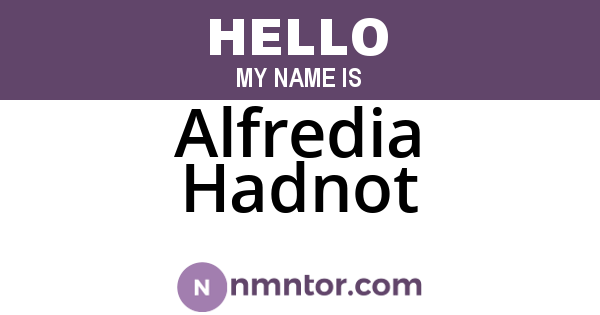 Alfredia Hadnot