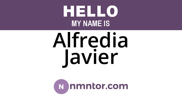Alfredia Javier