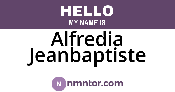 Alfredia Jeanbaptiste