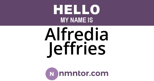 Alfredia Jeffries