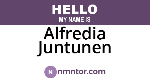 Alfredia Juntunen