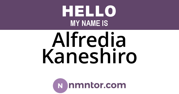 Alfredia Kaneshiro
