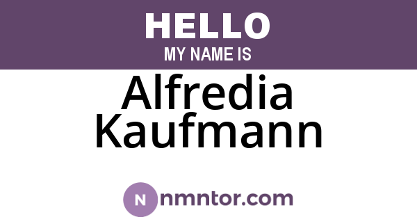 Alfredia Kaufmann