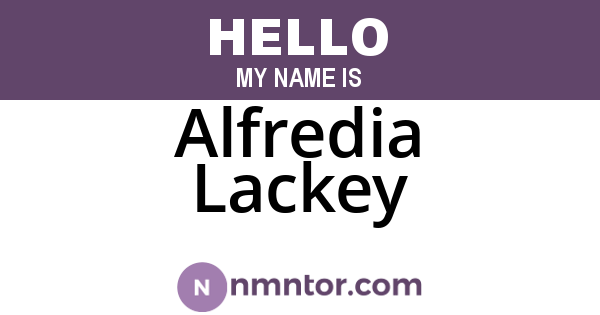 Alfredia Lackey