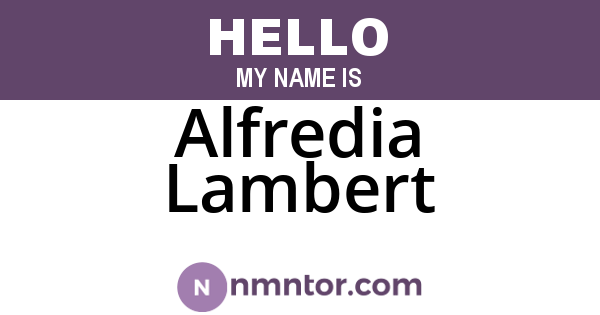 Alfredia Lambert