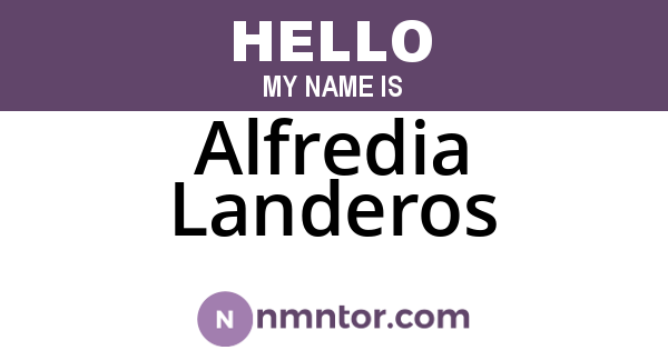 Alfredia Landeros