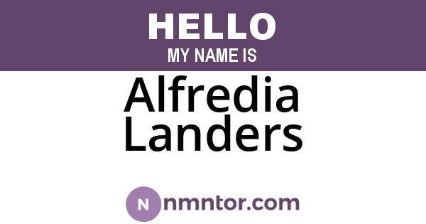 Alfredia Landers