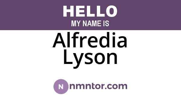 Alfredia Lyson