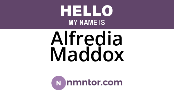 Alfredia Maddox