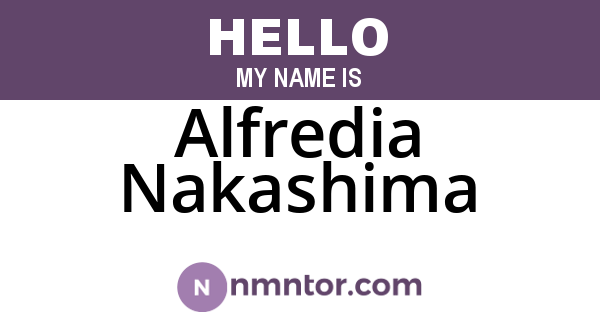 Alfredia Nakashima