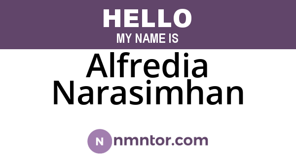 Alfredia Narasimhan