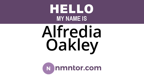 Alfredia Oakley