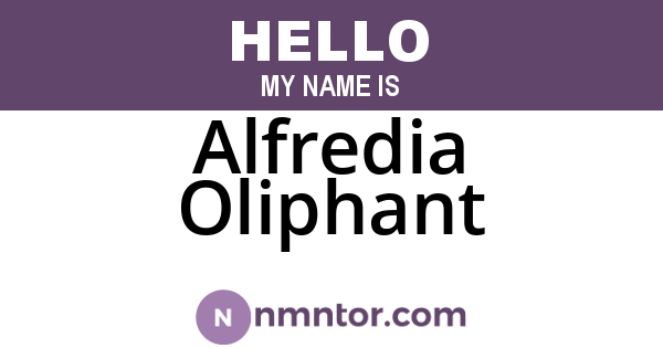 Alfredia Oliphant