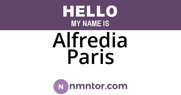 Alfredia Paris