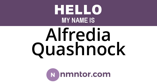 Alfredia Quashnock