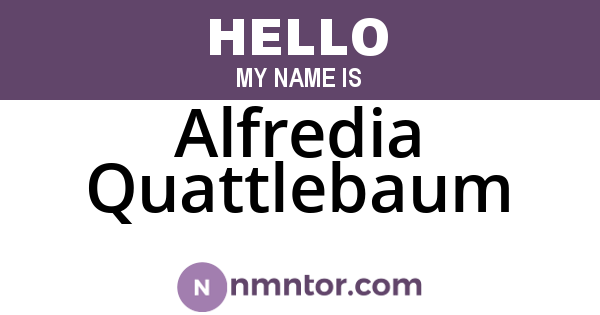 Alfredia Quattlebaum